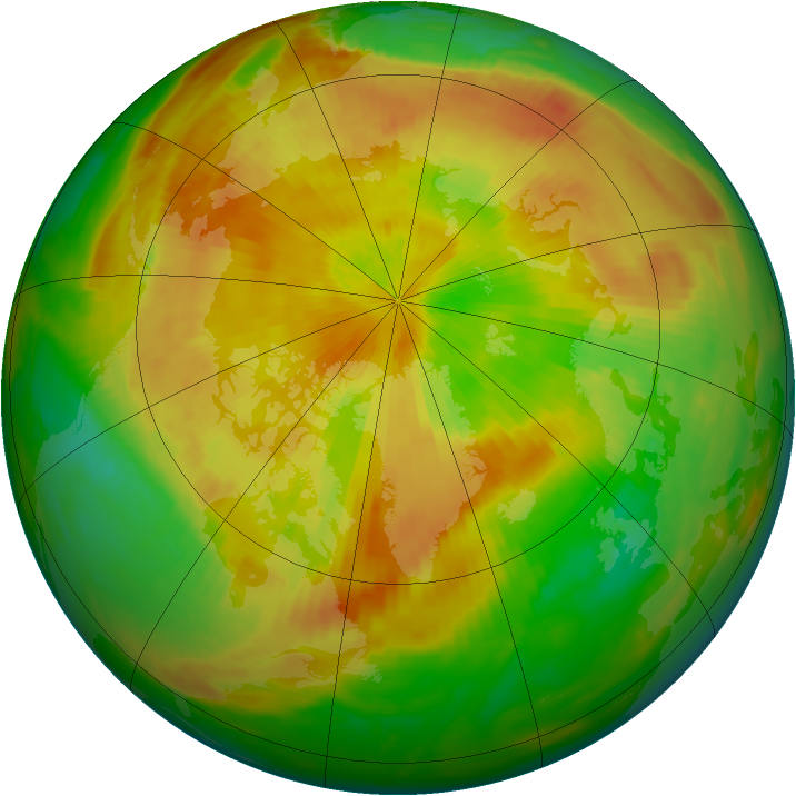 Arctic ozone map for 06 May 1992